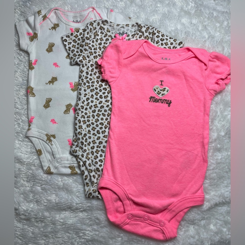 3 Set Baby Girl Onesies | 0-3 months